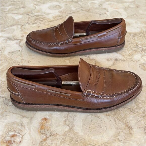 Allen Edmonds McKinley Leather Penny Loafers Deck Shoes - Picture 4 of 13